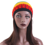 AliExpress new men and women hand crocheted wheat hat Jamaican reggae pullover hair conditioner JDW-64