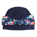 Bohemian style printed flat top knotted headscarf hat, fashionable home hat, confinement hat, toe cap JDT-532A
