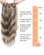 20Inch Wavy Hair Topper for Women Add Volume&Cover Thinning Hair with Natural Looking Hair Piece