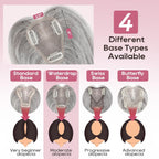 Real Human Hair Topper10 inch Women for Thinning Hair Swiss Base  Hairpiece