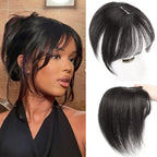 Hair Toppers For Women Real Hair 360° 3D Cover Human Hair Topper Wig with Bangs Hair Pieces