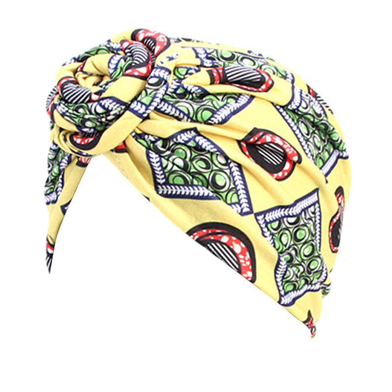 Bohemian style donut turban hat knotted pullover cap ethnic hat TJM-342