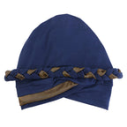 Cross border new two-color gilding manual Fried Dough Twists braid headband cap elastic headband JDT-429M