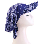 Spring and Summer Style Cashew Print Brimmed Baseball Cap Outdoor Sunshade Headwrap Ethnic Cloth Hat Jdt-234C