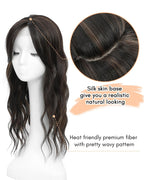 20Inch Wavy Hair Topper for Women Add Volume&Cover Thinning Hair with Natural Looking Hair Piece
