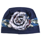 Amazon's New Hat with Large Floral Pattern on the Side, Headscarf Hat, Hair Loss Cap, Postpartum Head Wrap Hat Jdt-515