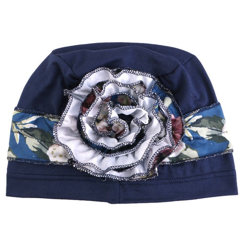 Amazon's New Hat with Large Floral Pattern on the Side, Headscarf Hat, Hair Loss Cap, Postpartum Head Wrap Hat Jdt-515