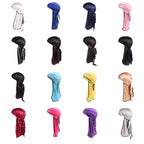 Imitation Silk Edge Long Tail Pirate Hat Hip-Hop Cloak Towel Hat Toe Hat silky durag