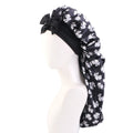 New Leopard Print Sleep Cap with Wide Elastic Band, Long Hair Care Cap with Tie, Headscarf Hat Jdb-446X
