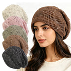 Cross border new breathable cotton and linen mesh hat, headscarf hat, twisted braid hat, double-layer pullover hat JDU-59