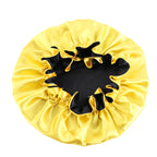 Auricularie Edge Color Solid Color Double Layer Nightcap Contrast Color Tapis Hat Silk Beauty Care Cap JDB-443A-2