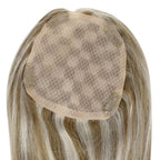 Hair Topper  5"*5" Base Real Human Hair Highlight Blonde Wigs Hair Piece