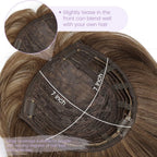 Human Hair Pieces Short Bob Hair Toppers with Bangs Side Part Hair