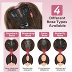 Real Human Hair Topper 10 inch Women Hair Toppers for Thinning Hair Light Grey Wigs
