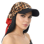 New Satin Square Scarf Hat with Brim, Outdoor Sunshade Turban Hat, Sunshade Cloth Hat Jdt-234J
