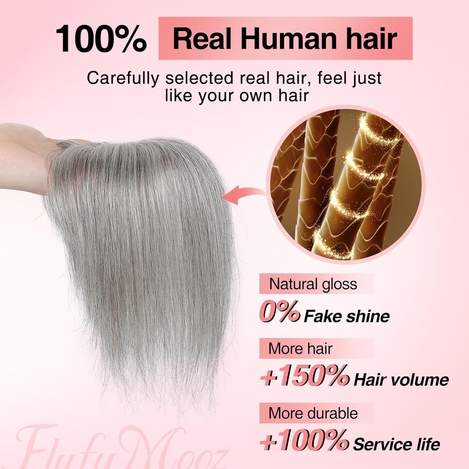 Real Human Hair Toppers for women 10 Inch Clip in Bangs for Thinning Hai Cover Hair Pieces