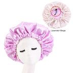 European and American popular adjustable chemotherapy cap shower cap double-sided perm cap Amazon double-layer colored sleeping cap
