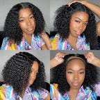 Human hair short hair curly hair Bob wig
