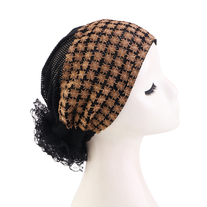 New Cross-Border Ethnic Style Breathable Hat, Floral Turban Hat, Head Wrap Hat, Hair Care Hat Jdt-519
