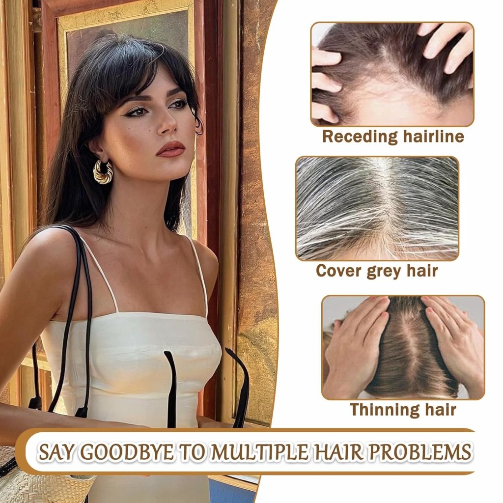 Hair Toppers for Women Real Human Hair Bangs Hair Clip French Fake Clip in Bangs Hair Pieces