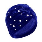 Cross-border supply starry Pearl Diamond flannel headscarf hat pleated Indian hat toe cap TJM-21F