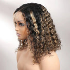 Balayage Bob Style with Side Part Human Hair 12 inches