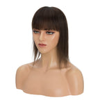 Human Hair Toppers For Women 100% Remy Topper With/Without Bangs 13*15CM Silk Base Clip In Topper 14inch - Blonde