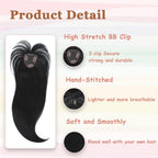 Hair Topper with Bangs Hair Clip 360° 3D Cover Fluffy Wigs Hair Piece with Thinning Hair
