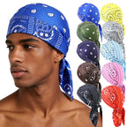 Cashew Flower Stretch Pirate Hat Hip-Hop Hip-Hop Hair Care Bag Headscarf Amoeba Strap Headscarf Hat JDD-09D
