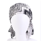Cross-Border New Women's Cotton Braided Pirate Hat Triangle Turban Hat Printed Turban Hat Chemotherapy Hat