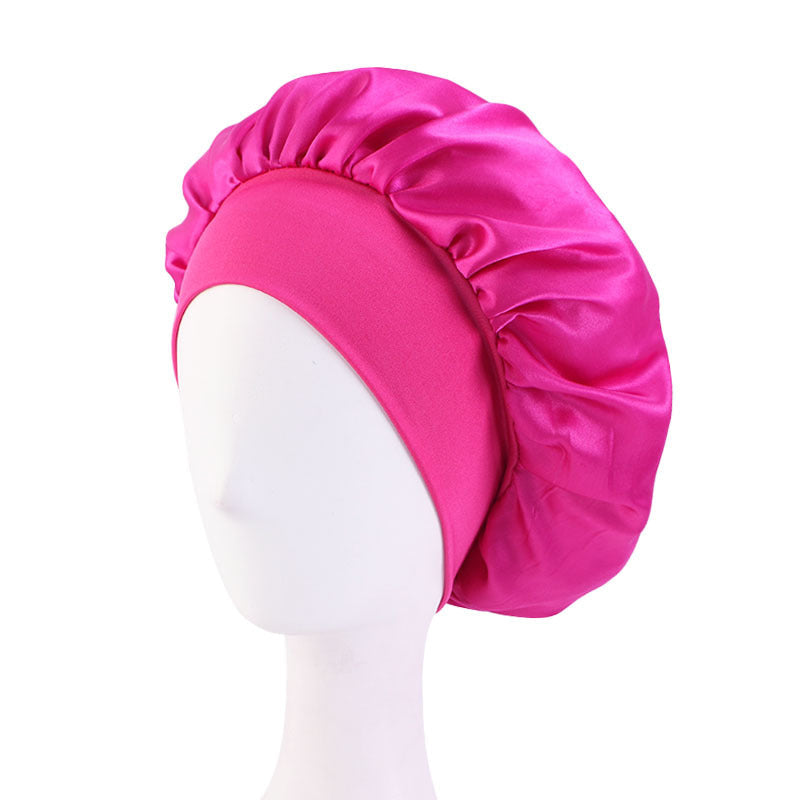 Satin Nightcap Wide-brimmed Hair Band Round Hat Tape Hat Beauty Salon Home Hat TJM-301