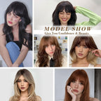 Hair Toppers Real Human Hair 10 inch with Bangs for Women Thinning Hair Dark Grey