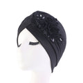 Cross-border supply fashion street shot flower bag head hat solid color pleated Indian hat ethnic hat TJM-24X