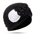 New Double Color Plate Flower Head Towel Hat Retro Fashion Hat Imitation Silk Indian Hat TJM-24Q