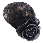 New Breathable Shiny Lace Large Flower Headscarf Hat Versatile Retro Fashion Hat Tjm-202