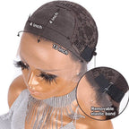 Perruque longue et bouclée marron chocolat 100 % cheveux naturels