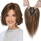 Real Human Hair Topper10 inch Women for Thinning Hair Swiss Base  Hairpiece