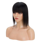 Human Hair Toppers For Women 100% Remy Topper With/Without Bangs 13*15CM Silk Base Clip In Topper 14inch - Blonde