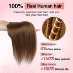 Human Hair Toppers for women 10 Inch Clip in Bangs 100％ Human Hair Toppers for Thinning Hair Cover Hair Pieces with Silk Base-Silver White