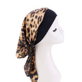 Amazon Women's Silk Chemotherapy Hat Nightcap Printed Band Tapes Hat Ethnic Hair Care Hat JDT-329D