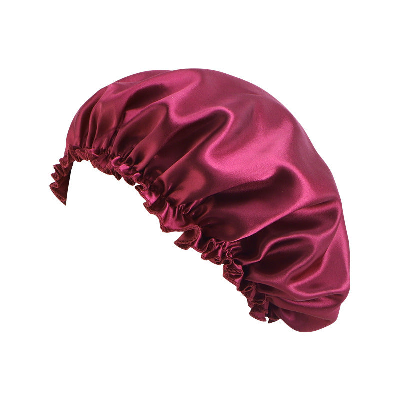 Satin lace nightcap women's round cap hair care CAP Beauty hair cap TJM-250