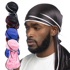 Imitation Silk Edge Long Tail Pirate Hat Hip-Hop Cloak Towel Hat Toe Hat silky durag