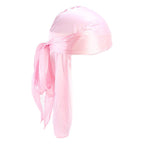 European and American popular artificial silk long tail pirate hat men's and women's bag headscarf hat printable LOGO