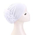 Amazon Cross-Border Hat Chiffon Large Floral Headscarf Hat Hair Loss Cap Head Wrap Postpartum Hat Jdt-504