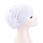 Amazon Cross-Border Hat Chiffon Large Floral Headscarf Hat Hair Loss Cap Head Wrap Postpartum Hat Jdt-504