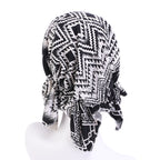 Cross-Border New Women's Cotton Braided Pirate Hat Triangle Turban Hat Printed Turban Hat Chemotherapy Hat