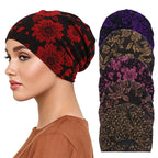 New Cross-Border Style Shiny Breathable Base Cap, Headscarf Hat, Turban Hat, Printed Hat Jdt-525