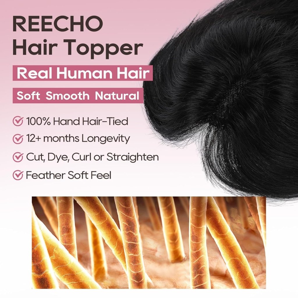 Real Human Hair Topper 10 inch Women Hair Toppers for Thinning Hair Light Grey Wigs