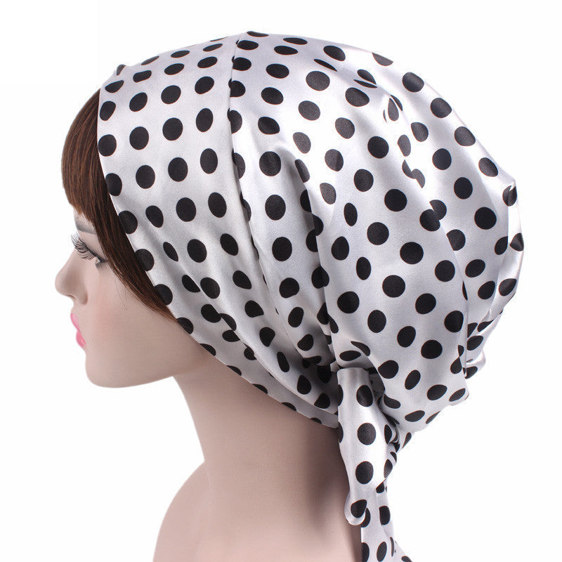 New Color Ding Hood Women's Printed Tie Tape Hat Pastoral Style Ribbon Braid Hat TJM-226