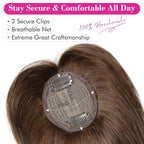Human Hair wigs Pieces 6 Inch Hair Toppers Top Hair Extensions